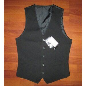 H&M Black Lined Suit Vest - 34R - NEW